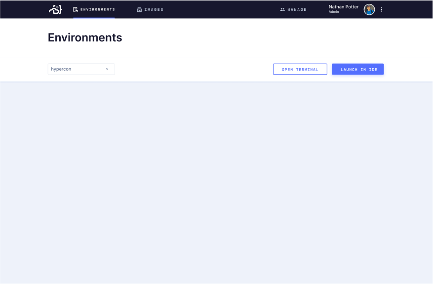 Environments dashboard